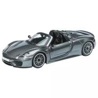 Легковой автомобиль Bburago Porsche 918 Spyder (18-21076) 1:24, 13.7 см, серый металлик