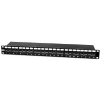 Патч-панель Hyperline PP2-19-24-8P8C-C6A-110D 19", 1U, 24 порта RJ-45, неэкранированная, категория 6A, Dual IDC