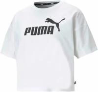 Футболка PUMA/58686602/ESS Cropped Logo Tee/белый/XXS