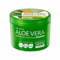 Welcos Универсальный гель с алоэ вера для кожи лица и тела 500 мл Aloe Vera Moisture Real Soothing Gel