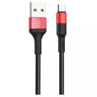 Кабель HOCO X26 Micro USB 2A черный-красный