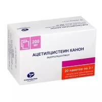 Ацетилцистеин Канон гран. д/пригот. р-ра д/вн. приема пак., 200 мг, 3 г, 20 шт