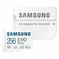 Карта памяти Samsung EVO Plus 256Гб microSDXC, C10/UHS-I U3, с адаптером SD (MB-MC256KA/EU)
