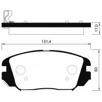 Колодки тормозные дисковые, комплект HYUNDAI SONATA 08 (2008-)