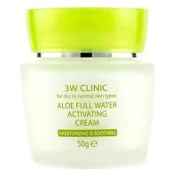 3W Clinic Увлажняющий крем с экстрактом алоэ вера Aloe Full Water Activating Cream