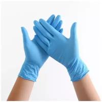 SitekMed голубые нитриловые перчатки (100шт)