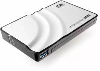 USB 3.0 Внешний корпус 2.5" SATA HDD/SSD AgeStar 3UB2P, алюминий, серебристый, безвинтовая конструкция