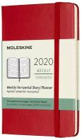 Еженедельник Moleskine Classic (гориз.2020), Pocket (9x14 см), красный