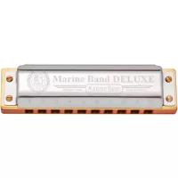 Губная гармошка Hohner Marine Band Deluxe 2005/20 (M200512X) B, серебристый