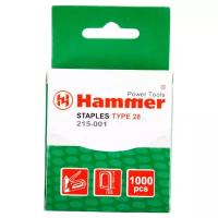 Скобы Hammerflex 215-001 тип 28 для степлера, 12 мм