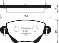 Колодки тормозные задние Sangsin Brake SP2031