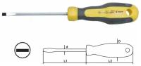 Отвертка с прямым шлицем SL4 80мм AIST 810708040 плоская шлицевая SLOTTED 4 мм