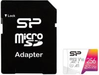 Карта памяти 256Gb - Silicon Power Elite A1 MicroSDXC Class 10 UHS-I U3 SP256GBSTXBV1V20SP с адаптером SD