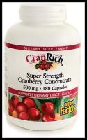 Капсулы Natural Factors CranRich Super Strength Cranberry Concentrate, 500 мг, 180 шт