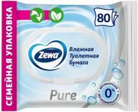 Туалетная бумага Zewa Pure влажная, 80 листов