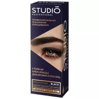 Краска для бровей и ресниц Studio Professional Black, чёрная