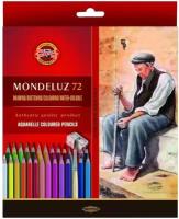 Карандаши акварельные Koh-I-Noor "Mondeluz Old Man", 72цв, заточен, кисть+точилка, картон, европодвес
