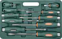 Набор отверток ударных, силовые под ключ, шлиц и крест, 10 предметов Jonnesway D70PP10S