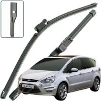 Дворники Ford S-MAX CA1 Форд С-Макс рест 2010 2011 2012 2013 2014 2015 Щетки стеклоочистителя бескаркасные к-т 2шт, 750мм-700мм