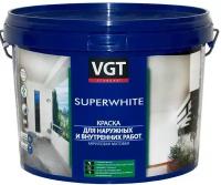 VGT SUPERWHITE ВД-АК-1180 краска супербелая для наружных и внутренних работ, матовая (3кг)