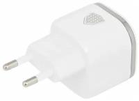 СЗУ inkax CD-20 Overall 2xUSB, 2.4А + кабель Lightning 8-pin 1м (белый)