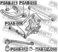 Сайлентблок заднего верхнего рычага, PGAB010 FEBEST PGAB-010