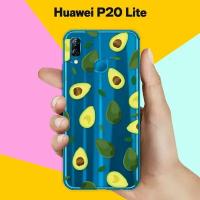 Силиконовый чехол Узор из Авокадо на Huawei P20 Lite