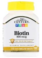 21st Century Health Care Biotin 800 мкг 110 табл (21st Century)