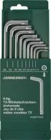 Набор ключей TORX Jonnesway H08MTP09S с центрированным штифтом Т10-50, 9 предметов