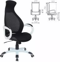 Кресло компьютерное Brabix Premium Genesis EX-517 сетка/ткань, черное 531573