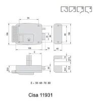 Замок накладной Cisa (Чиза) электромеханический 11.931.60.1