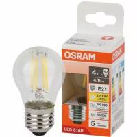 Светодиодная лампа Ledvance-osram Osram LED STAR CL P40 4W/827 220-240V FIL CL E27 470lm