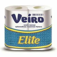 Туалетная бумага Veiro Elite 3 слоя 4 рулона