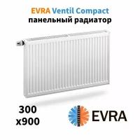 EVRA Ventil Compact CV22 300x900 стальной панельный радиатор с нижним подключением