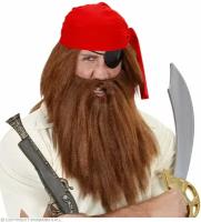 Парик Пирата (Дикаря) с бородой шатен
