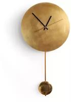 Часы настенные "Солнце" с золотым маятником 30 см латунные