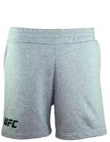 Мужские спортивные шорты UFC GRAY MELANGE SHORTS LOGO BLACK серые, XL/54