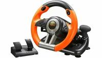 Игровой руль с педалями PXN V3PRO Racing Wheel Orange