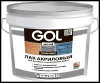 Лак акриловый полуматовый по дереву Palizh GOLwood, 9 кг морозостойкий, б/цв