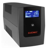 Источник бесперебойного питания DKC line-interactive Info LCD 800 Ва 5 мин tower IEC/800 ВА/480 Вт, 1/1, 3xIEC C13, USB + RJ45, LCD, 1x8Aч