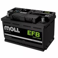 Автомобильный аккумулятор MOLL EFB 78R (12В 78Ач 740А 315х175х175) обр. пол