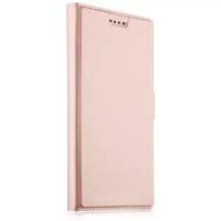 Чехол-книжка MyPads для Sony Xperia XA2 на жёсткой металлической основе розовый