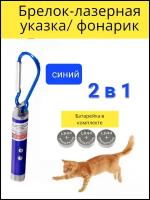 Брелок-лазерная указка, лазер, фонарик, игрушка для кошки и собаки. 2шт