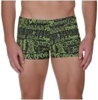 Плавки-боксеры "Alien Swim Short - Black / Green" / Bruno Banani / Черный / Размер S