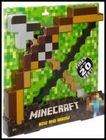 Лук майнкрафт пиксельный со стрелой из игры Майнкрафт (Minecraft), 35 см