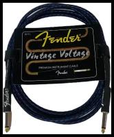 Кабель гитарный, Fender Vintage Voltage, 3м, черно-синий