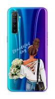 Силиконовый чехол на Realme XT / Реалми XT Beautiful day vector, прозрачный