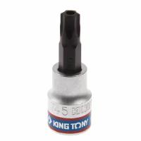 Насадка (бита) торцевая 3/8", TORX, T45, L = 50 мм, с отверстием KING TONY 302745