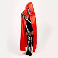 Карнавальные костюм Хэллоуин красный" плащ 120см, маска, гольфы, перчатки Страна Карнавалия 9754688