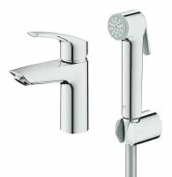 Смеситель для раковины с гигиеническим душем Grohe Eurosmart, хром